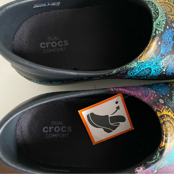Crocs Neria Pro II Floral Paisley Dual Comfort Mules Clogs Multicolor Women US7 - Picture 10 of 13